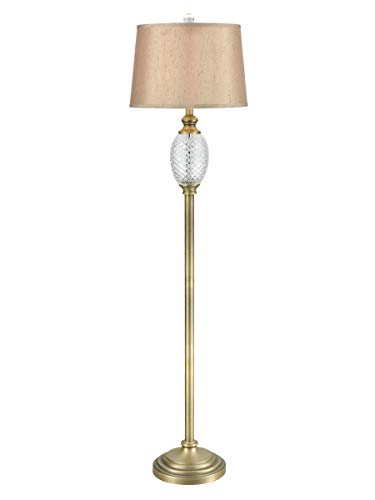 Dale Tiffany SGF17179 Brass Pineapple Floor Lamp, 60 High, Crystal