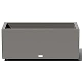 Veradek Block Series Long Box Planter - Large Rectangular Planter for Indoor or Outdoor Patio/Porch | Durable All-Weather Use with Drainage Holes | Modern Décor for Tall Plants, Flowers or Shrubs