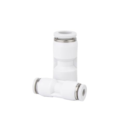 Conector neumático recto PG1I2-8 con tecnología un toque y cuerpo blanco resistente pack 10 3