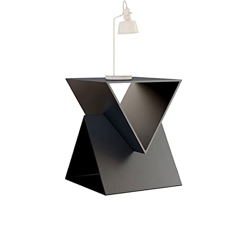 Mesa de Centro, Mesa auxiliar pequeña, mesa auxiliar de metal, mesita de noche de 3 niveles, mesa de centro cuadrada con acento, mesa auxiliar for sofá, mesa impermeable for interiores y exteriores fo