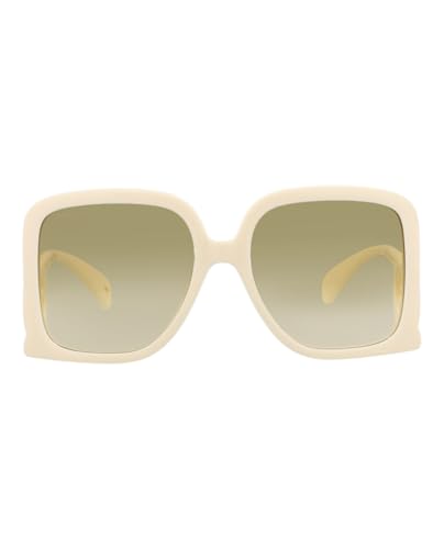 GUCCI Womens GG1326S Sunglasses, Ivory-Ivory-Brown, 58