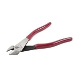 Klein Tools D228-8 Nożyce ukośne, szczypce o wysokiej dźwigni, krótka szczęka, czerwony/srebrny, 20 cm