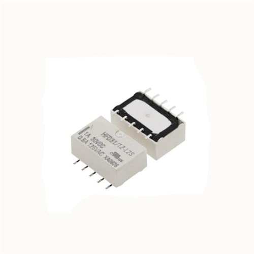 Relais 12V HFD31/12-L2S bistable à 10 broches pour circuits imprimés - Lot de 10 pièces