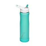 Insulated Gym Water Bottle with Straw 24oz Stainless Steel Water Bottle Trimax 36 Hrs Cold “The Summit” Teal Sports Bottle & Thermos for Yoga, Gym, Hiking, Travel & More