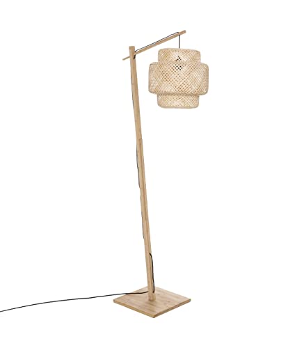 Atmosphera Lampadaire en bois Liby 173 cm Naturel clair
