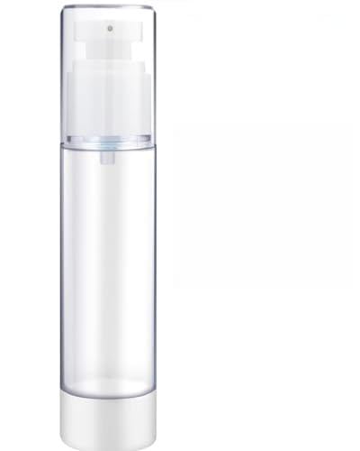airless lotion pump bottle cosmetic cream pump, empty plastic travel lotion dispenser airless pump containers plastic pump press bottles for lotion perfume, shampoo (15 ml)