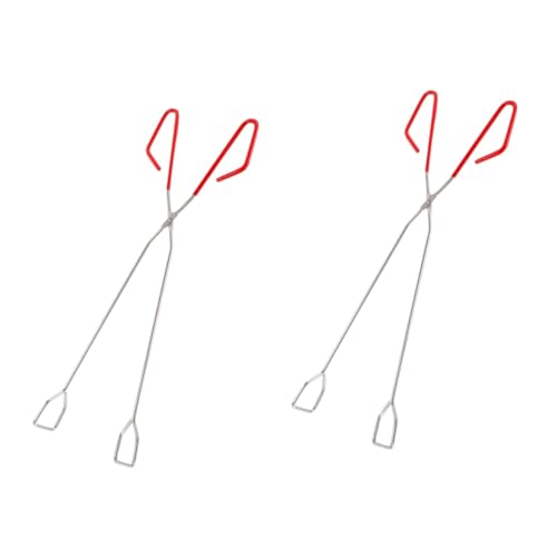 iplusmile 2 Piezas Pinzas de Barbacoa de Inoxidable para Camping y Bbq Herramienta de Agarre para Fuegos al Aire