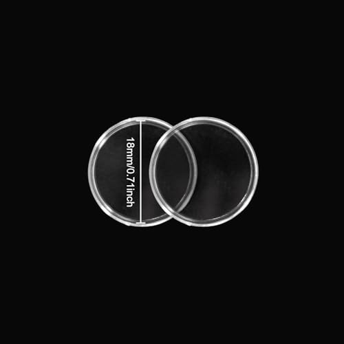 100 cápsulas transparentes para monedas de 18mm miniatura 4