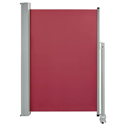 Preisvergleich Produktbild vidaXL Seitenmarkise Ausziehbar Sonnenschutz Sichtschutz Windschutz Seitenrollo Markise Seitenwandmarkise Balkon Garten Terrasse 120x300cm Rot