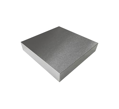 HimaPro Bloque de Banco de Acero 10.2x10.2 cm – Yunque Plano para Joyeros, Herramienta Metálica para Joyería y Estampado (10,2x10,2x1,9 cm)