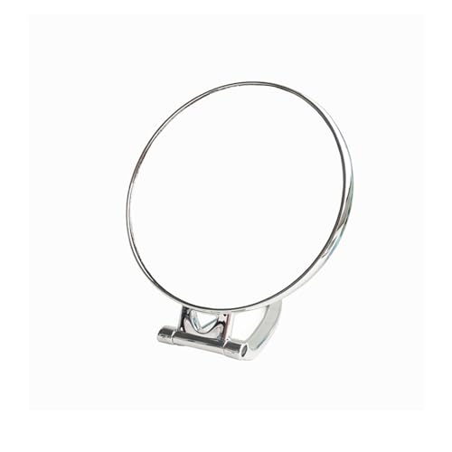 Naapesi Espejo de Mano Doble Cara, 270 Grados Espejo Plegable, Espejo de Maquillaje Pequeño y Portátil, Redondo Espejo de Mesa con Mano/Soporte, Uso para Afeitados Maquillaje Cuidado de Piel (Plata)