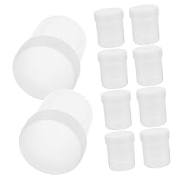 Homoyoyo 10pcs Transparent Plastic Wide Mouth Storage Jars with Airtight Lid Versatile Containers for Cosmetics Lotions and Food Storage Travel