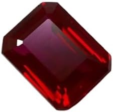 Certified 2123 Ct Natural Pigeon Blood Red Ruby AA++ Emerald Cut Loose Gemstone 17x12mm Deep Red, Unheated & Untreated Gem for Statement Ring or Engagement Jewelry