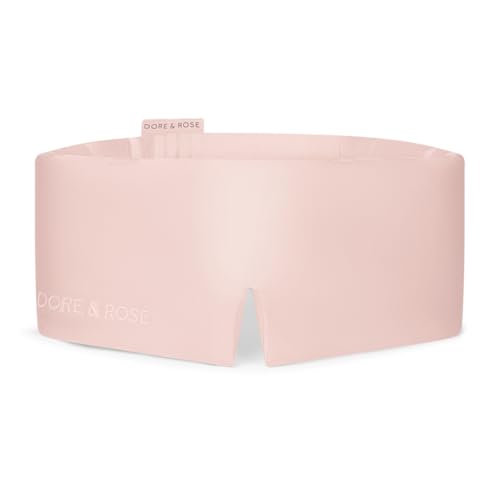 Dore & Rose Deep Sleep Mask Light Blocking, 23 Momme Mulberry Silk Eye Mask, Ultra Soft, Adjustable - Travel Sleeping Mask for M