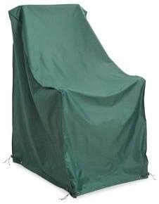 Plow & Hearth Rocking Chair Outdoor Furniture Cover| All-Weather | Water-Repellent | Cloth-Like Polyester | Resists Fading | Toggle Closure| Reinforced Seams | 26¾"L x 31½"W x 44" H| Green