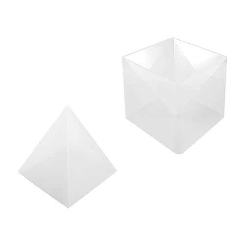 EXCEART Pyramid Silicone Mold Base DIY Craft Mold Handmade Pyramid Ornament Casting Tool for Desktop Decor and Tabletop DIY Crafts