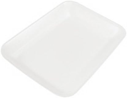 CKF 2W, #2 White Foam Meat Trays, Disposable Standard Supermarket Meat Poultry Frozen Food Trays, 500-Piece Bundle