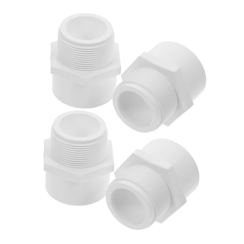 MAGICLULU 4 Pezzi Di Adattatore Per Tubo In Pvc Con Filettatura Maschio Da 1-1/2 Pollici Raccordo Rapido Per Tubo A Prova Di Perdite Per Impianti Idraulici E Di Approvvigionamento Idrico