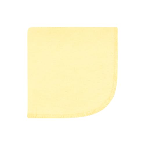 Image of Hudson Baby Unisex Baby Flannel Cotton Poly Washcloths, Lemon Daisy 10 Pack, One Size