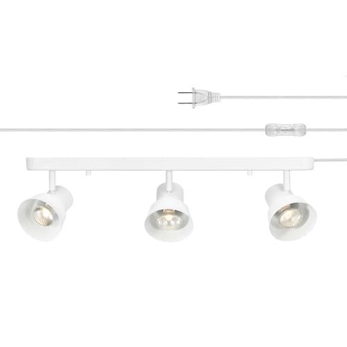 Éclairage de rail 3 lumières pour illuminer un plan de travail, spot blanc orientable sans travaux