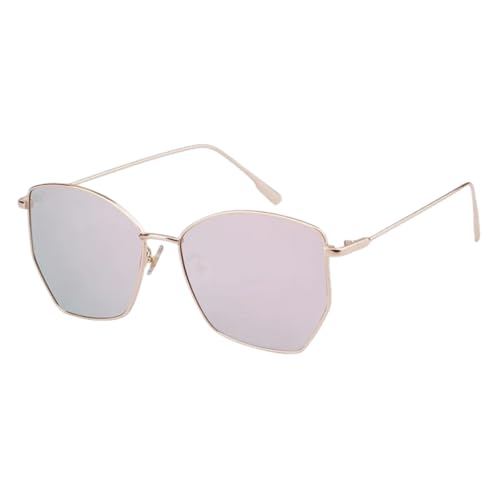 Lunettes de soleil anti-éblouissement UV400 avec monture métallique rétro mixte