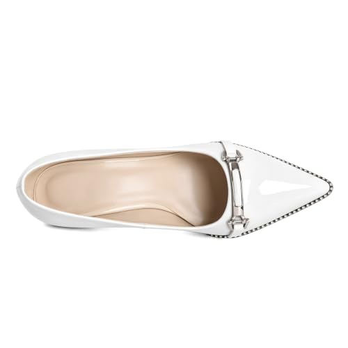 Image of Women's High Heel Pumps Stiletto Heel Pumps for Women Pointed Toe Heels Elegant Classic 3.5 Inch Beaded Pumps