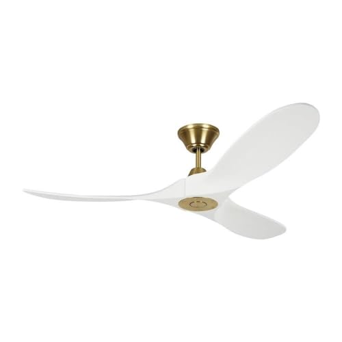 Image of Monte Carlo 3MAVR52RZWBBS Maverick II Energy Star 52 inch Outdoor Ceiling Fan with Remote Control, 3 Balsa Wood Blades, Burnished Brass