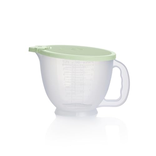 Tupperware Classic Mix-N-Store Pitcher Set in Mint Green & Candy Pink - Dishwasher Safe & BPA Free - (2 Bowls + 2 Lids), 173871