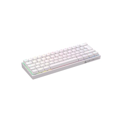 Clavier gaming Bluetooth blanc compact pour éliminer les câbles sur le bureau