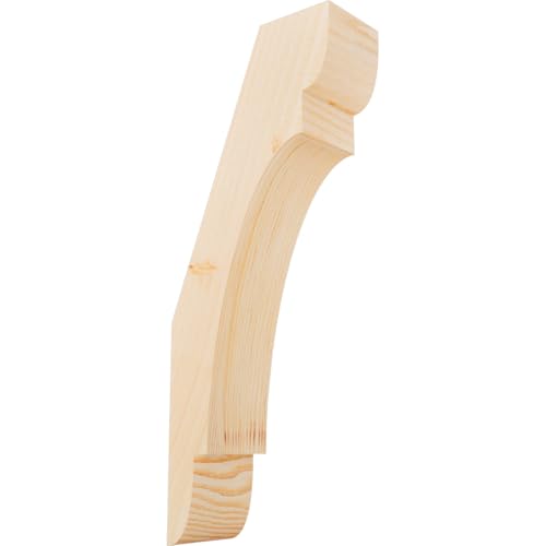 Ekena Millwork BRC04X08X20OLY00SDF 3 1/2"W x 8"D x 20"H Olympic Smooth Knee Brace, Douglas Fir