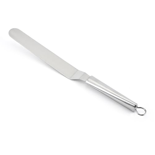 Baluue 3 pièces Set de Spatules Acier Inoxydable Grattoirs et Couteaux Palette Multifonctions pour Pâtisserie Outil de Glaçage et Découpe de Gâteau Facile à Nettoyer pour Maison et