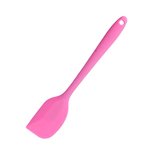 JeoPoom Silikon Spatel, Spatel Teigschaber, Teigschaber Silikon, Hitzebeständig, für Kochen, Backen und Rühren, Spülmaschinenfest und Leicht zu Reinigen(Rosa)