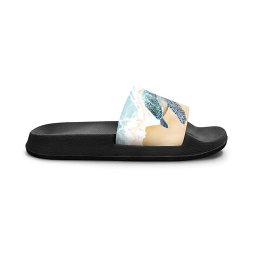Image of Unisex Slides for Girls Boys Comfortable Slippers Slides Non-slip Shower Shoes House Fashion Thick for Indoor & Outdoor Gifts