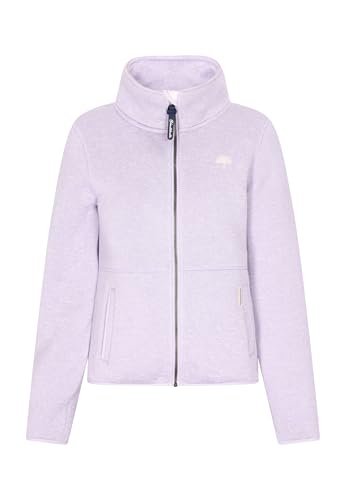 Schmuddelwedda Damen Strickfleecejacke, XL, Grauviolett Melange