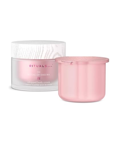 RITUALS Crema Corporal + Recarga, The Ritual of Sakura Cofre de Regalo, Nuevo Envase de Vidrio, Crema Corporal con Flor de Cerezo y Leche de Arroz, Propiedades Nutritivas, 2 x 220 ml