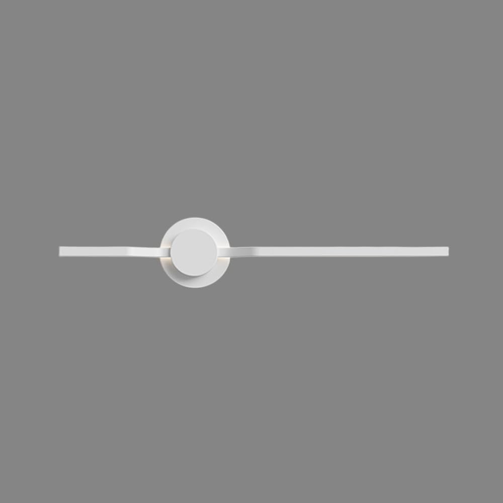 Aplique de pared de tira larga LED regulable con pantalla acrílica blanca