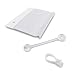 Muka 100 Pcs Wire Shelf Label Holder Double Hanging Buckle Plastic Retail Price Hang Tag for Supermarket Warehouse 3.15