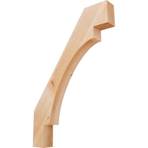Ekena Millwork BRC04X28X40MRC00RWR 4"W x 28"D x 40"H Merced Rough Sawn Knee Brace, Western Red Cedar
