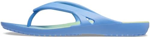 Crocs Kadee II Graphic Flip Flops | Sandals for Women, Powder Blue/Multi, 6
