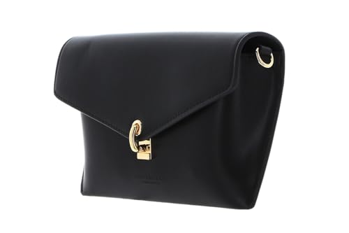 Sac Kisa Crossbody Black/Gold design géométrique rigide