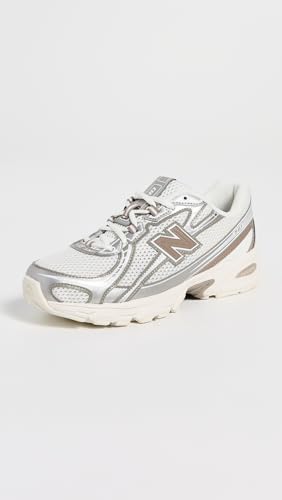 New Balance New Balance Unisex 740 Sneakers, White/Brown, 10.5 US Women/9 US Men
