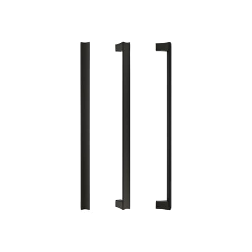 Puxador Porta Guarda Roupa Armário Grande Slim Alça 384 mm Conjunto de 10 (Preto Fosco)