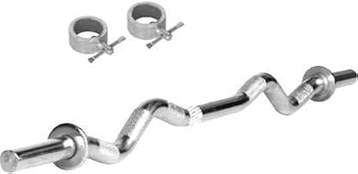 Ranac Curl Rod Bar Fitness Barbell Bar with Locks - 1Pc (28MM-4FT) | Gym Equipment for Men and Women | Weightlifting and P