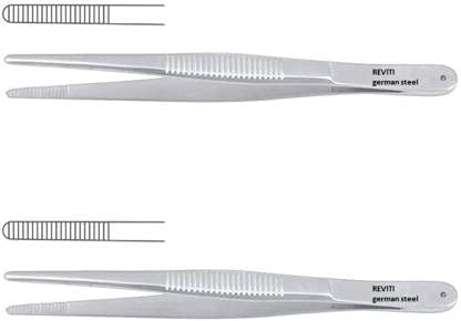 Reviti® by Hospiclub Plain Dissecting Surgical Forcep combo of 2