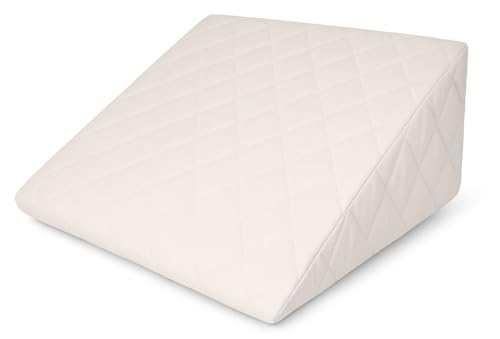 SLUMBER HOME Orthopedic Wedge Pillow for Sleeping Acid Reflux GERD Snoring Back & Leg Pain Post Surgery Maternity Triangle Elevation Washable Zip Cover Non-Slip Base 16 x 20 x 10
