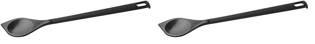 FACKELMANN 23743 Kochlöffel SPITZ Nero 30cm hängbar, Kunststoff, schwarz (Packung mit 2)