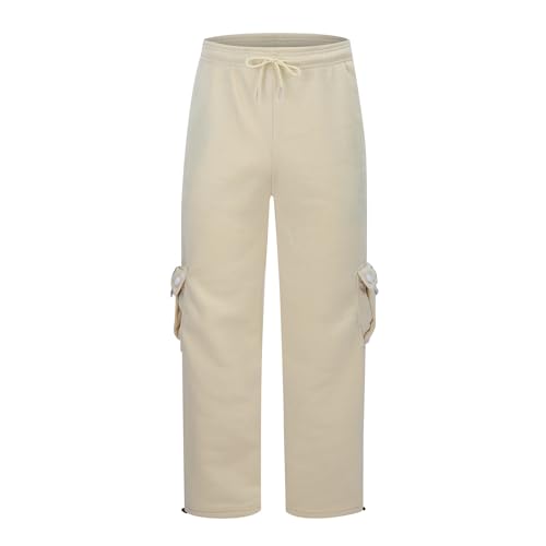 Pantalon de course de fitness pour hommes en polaire coupe ample