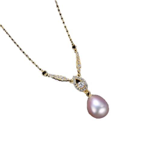 Collar de perlas naturales en plata de ley 925 OwKay para mujer
