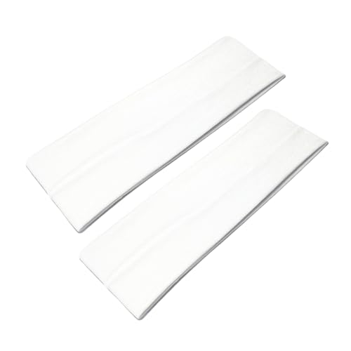 WESTEND CHOICE Fasce per capelli larghe 7 cm, confezione da 2, tinta unita, elastiche, unisex, per palestra, esercizi, per donne e uomini, morbide, per yoga (bianco)