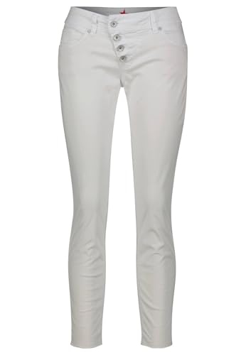 Buena Vista Damen Jeans Malibu 7/8 Stretch Twill Slim Fit Weiss (10), S